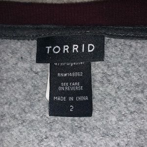 Torrid pocket maroon sweater